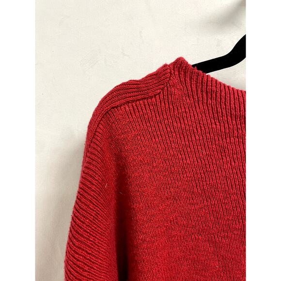 THE J PETERMAN CO NEW Merino Wool Crewneck Sweater in Marron Men's XL - Picture 3 of 11